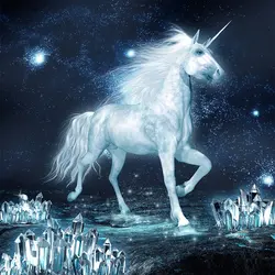 5d поделки алмазов картина Единорог белый конь Полный Круглый Rhinestone Мозаика Вышивка крестом Craft для украшения дома подарок