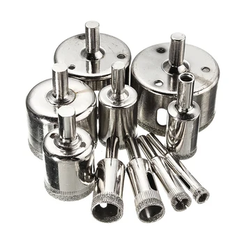 

10pcs /set Diamond Holesaw Set Holes DIY use 8-50mm Saw Drill Bit Cutter For Tile Glass Porcelain Marble