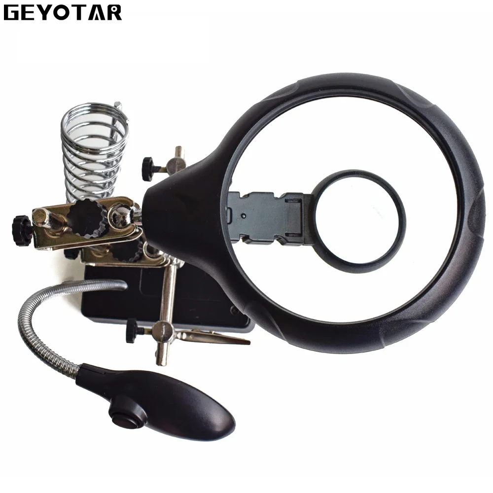 EU-Welding-Repair-Tools-Hand-Soldering-Solder-Iron-Stand-Holder-Station-Magnifying-Glass-Clamp-5-LED (2)