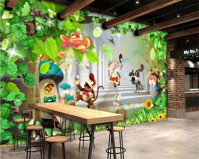 Beibehang Custom Photo Wallpaper Kids Room Cartoon Animals Monkey Beibehang Custom Photo Wallpaper Kids Room Cartoon Animals Monkey Painting Background