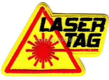 

LASER TAG Iron On Embroidered Patch Games Competition Entertainment Fun BADGE EMBLEM embroidery accessories