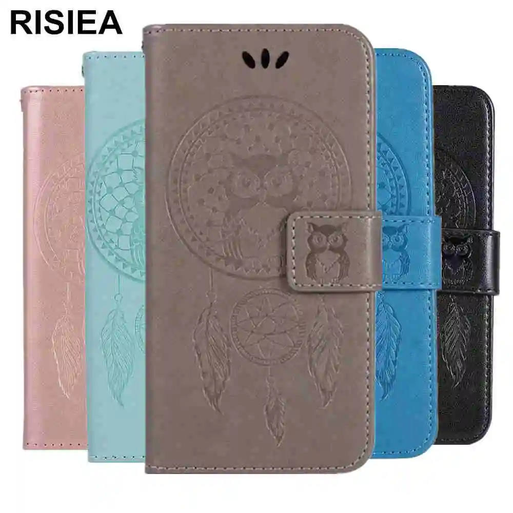 

RISIEA Leather Phone Case For Huawei Nova 2 2i 3i 3e 4 4E P Smart 2019 plus Wallet Flip Cover For Huawei Y9 2019 case