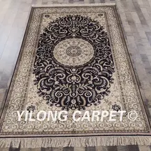 Yilong 5'x8 ручной работы персидские ковры темно-турецкая Изысканная медальон Шелковый Ковры(lh144a5x8