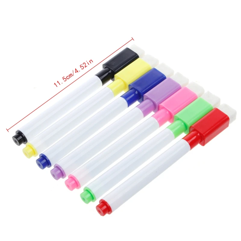 

5Pcs Whiteboard Pen Erasable Dry White Board Markers Black Ink Fine Size Nip W15
