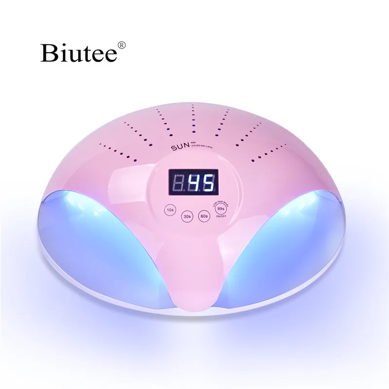 Biutee 48 Вт ультрафиолетовая лампа для ногтей лед уф лампа led лампа для ногтей - Цвет: Pink