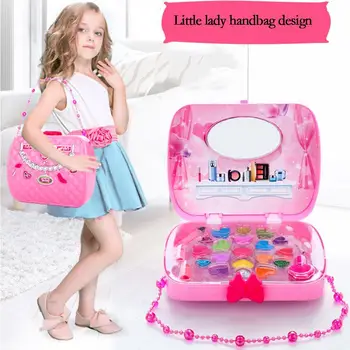 

Children Pretend Play Beauty Makeup Box Kid Make Up Toys Safe Non-toxic Girl Simulation Toy Gift For Children 7-12 Old