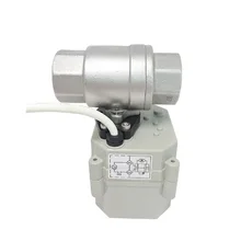 DN32 1 1/" вентиляции и кондиционирования Системы 2Way жилой дом воды Жидкость Управление Электрический шаровой кран SS304 Нержавеющая сталь моторизованный шаровой клапан