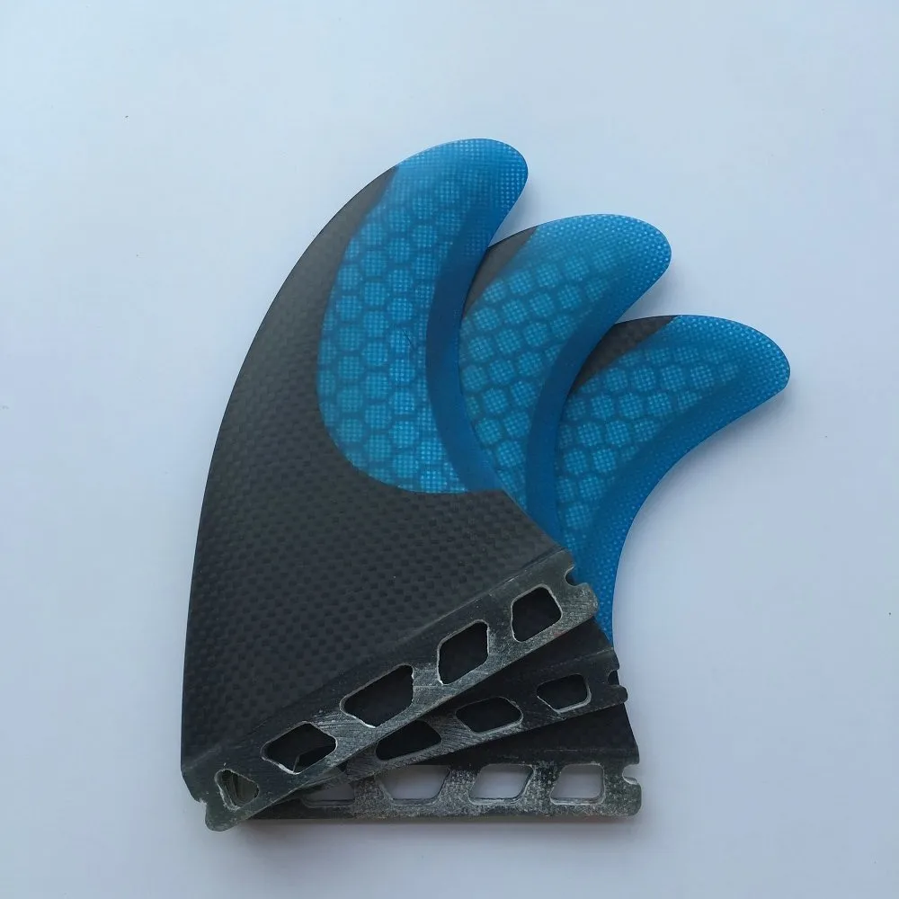 Новые ласты продукт из углеродного волокна future surf Плавники сотовый плавник для доски для серфинга для водных видов спорта - Цвет: Синий