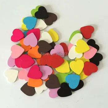 

(200pcs/lot) White Red Pink 18mm Mini Wooden Hearts Pieces Decor Ideal Art Craft Card Making Scrap Booking Wedding Favor