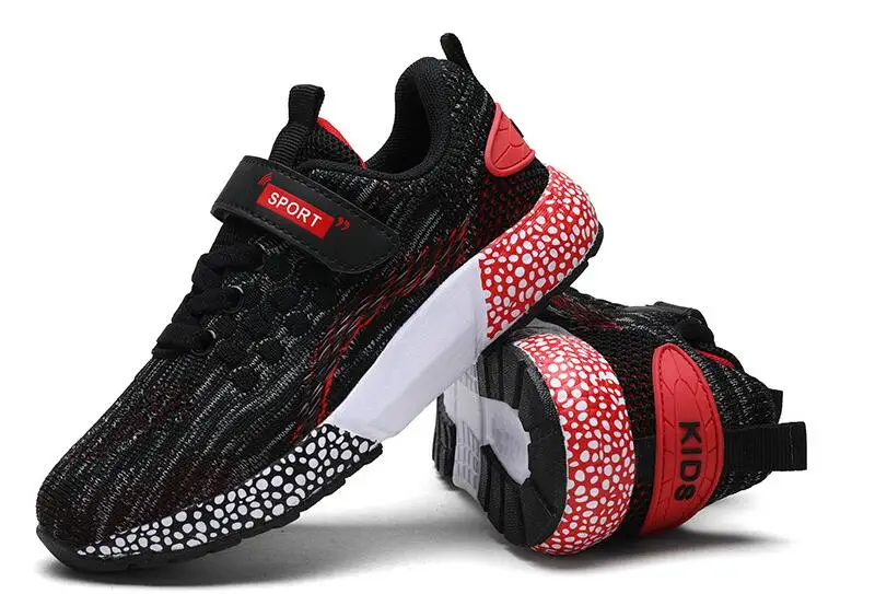 autumn new single layer mesh breathable big boy hollow kids shoes