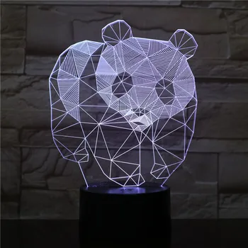 

Cute animal panda USB 3D LED Night Light Decoration Multicolor RGB Boys Child Kids Baby birthday Gifts Panda Table Lamp Bedside