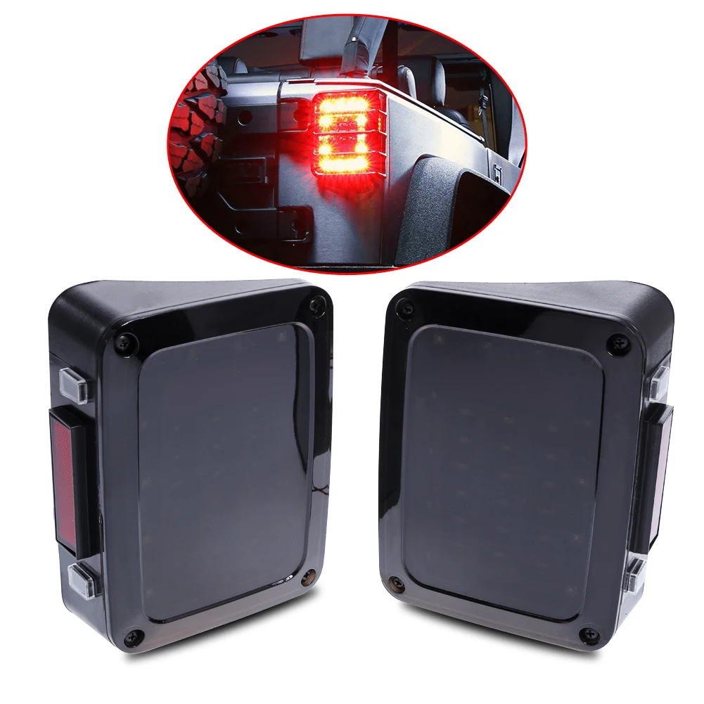 

VODOOL 2pcs Car Turn Signal LED Light Rear Tail Light Reverse Backup Light For Jeep Wrangler JK 2007-2016 Car Styling Accessory