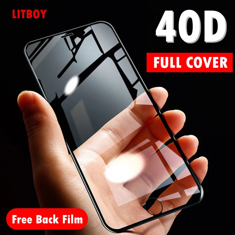 

40D Curved Soft Edge Protective Glass For iPhone 7 6 6S 8 Plus X Tempered Screen Protector For iPhone X XR XS Max 7 6 Glass Film