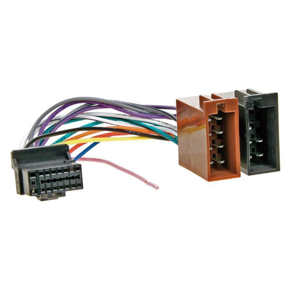 Biurlink Car Stereo 16Pin (24x10mm) Harness to ISO Male Cable Adapter for Pioneer DEH P-series (Select Models)