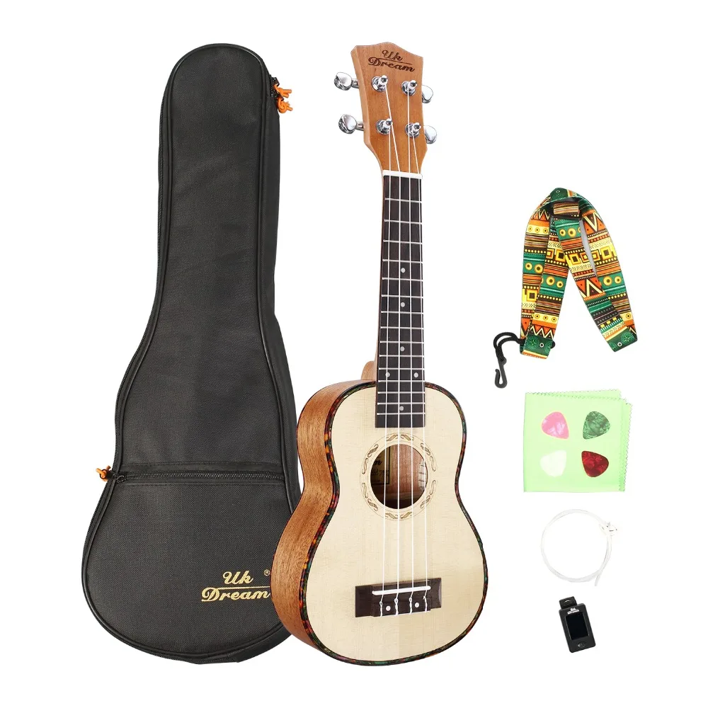 

21-Inch Rosewood Pearl Strip Ukulele Veneer Small Guitar Four Strings Hawaiian Small Guitar Best Gift For Friend US-53A
