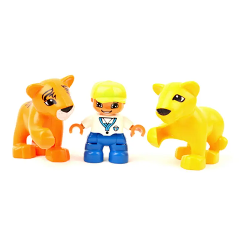 Крупные частицы Diy строительные блоки Doll домик для животных качели аксессуары совместимы с дублированные игрушки для Дети Детские подарки - Цвет: Duplo-diy-43