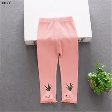 Для маленьких девочек с изображением героев из мультфильмов, леггинсы Повседневное с эластичной резинкой на талии, натуральный хлопок Осенняя детская одежда для новорожденных, детские штаны детские брюки Для детей 1, 2, 3, 4 лет