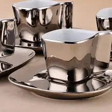 Ceramic coffee cup and saucer espresso coffee cup set cappuccino coffee cup and saucer fashion cup and saucer