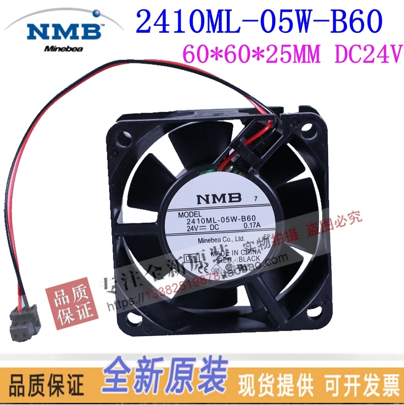 NMB-MAT НМБ 2410ML-05W-B60 6025 DC24V 0.17A частота Вентилятор охлаждения