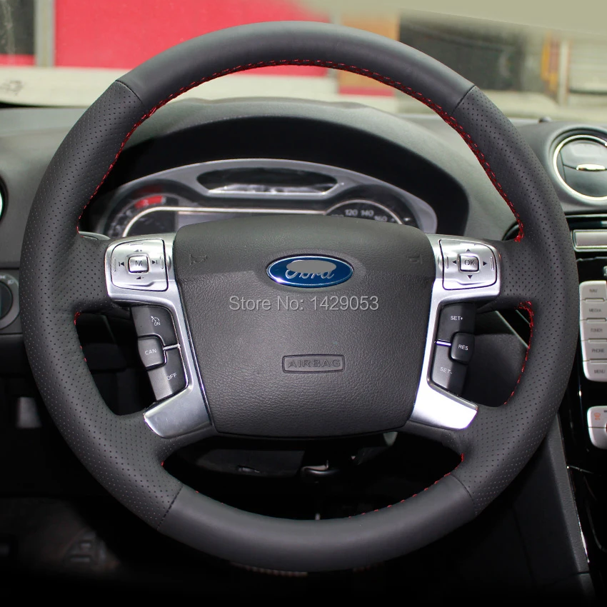 Руль охватывает Чехол для Ford S-MAX MONDEO CHIA-X стайлинга Автомобилей DIY Натуральная кожа противоскользящие дышащий крышками