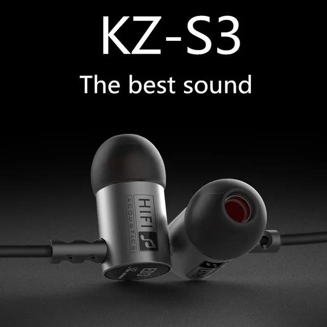 KZ S3 Headset in bass rock Headset Headset metal HIFI