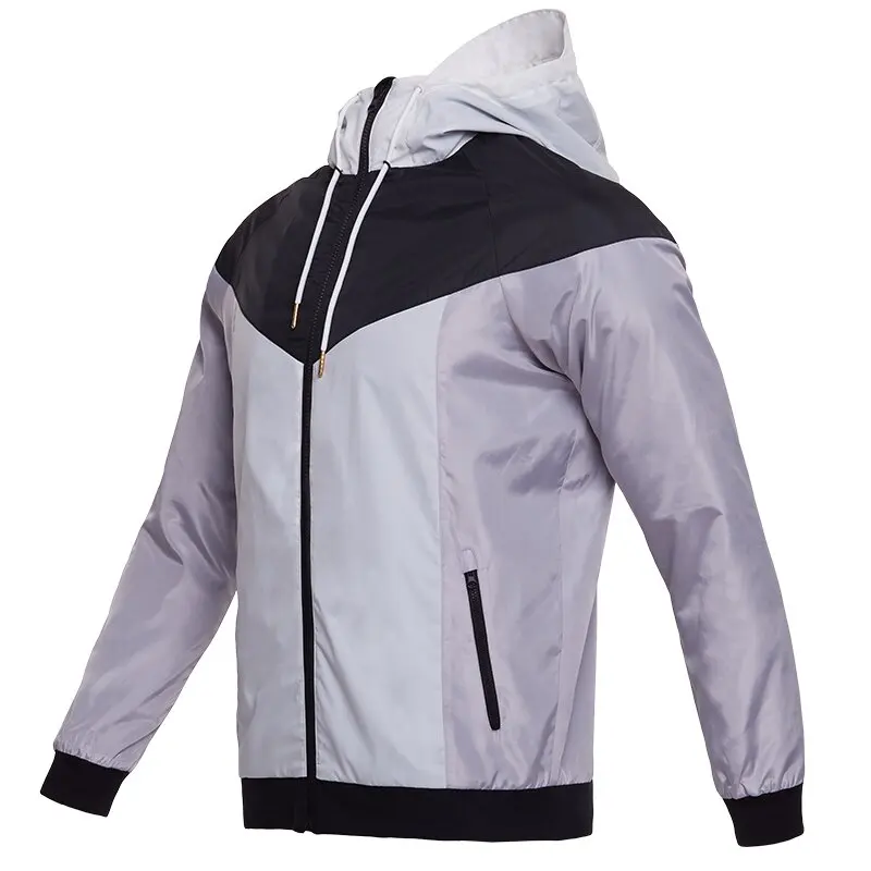 

Sports Jacket Autumn Winter Men's High-collar Hooded Windproof Outwear Outdoor Workout Running Sportswear Tops