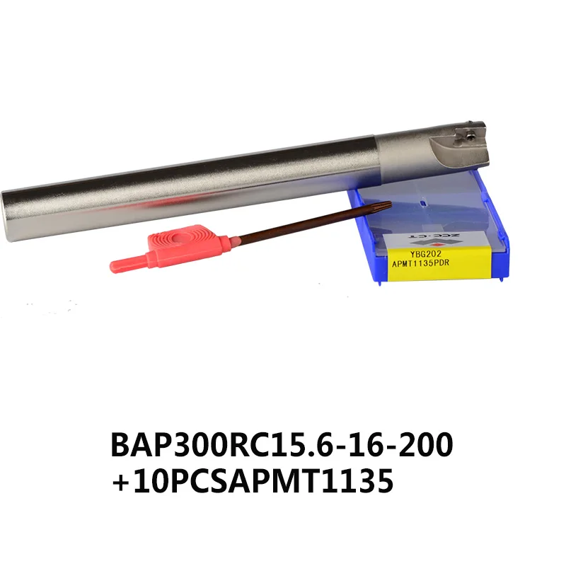 BAP 300R фреза инструменты с 10 шт. APMT1135PDR держатель фрезерного инструмента Торцевая мельница для фрезерного станка с ЧПУ для вставки APMT1135 - Длина режущей кромки: C15.6-16-200-APMT