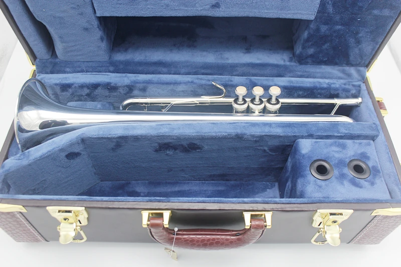 

High Senior Trumpet LT 180S-90 Silver Plated Professional Bb Trumpet Music Instruments with Leather Case