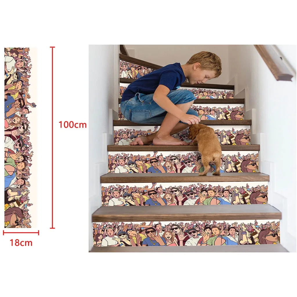 

3D Simulation Stair Stickers Waterproof Wall Stickers DIY Home Decor wall sticker room decoration bedroom decor Wall Stickers