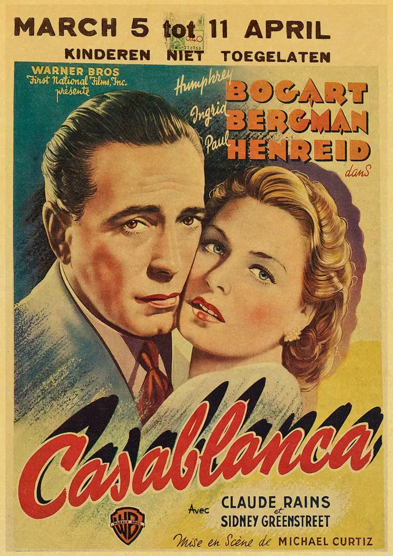 Винтажные плакаты Casablanca, принты, настенная живопись, высокое качество, Декор, плакат, настенная живопись, украшение дома - Цвет: A131