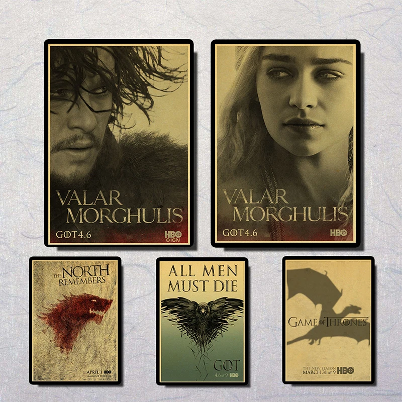 

Game of Thrones TV play High Quality Vintage Kraft Paper Poster Wall Decor Living Room Home Wall No Frame 42X30 CM 30X21 CM