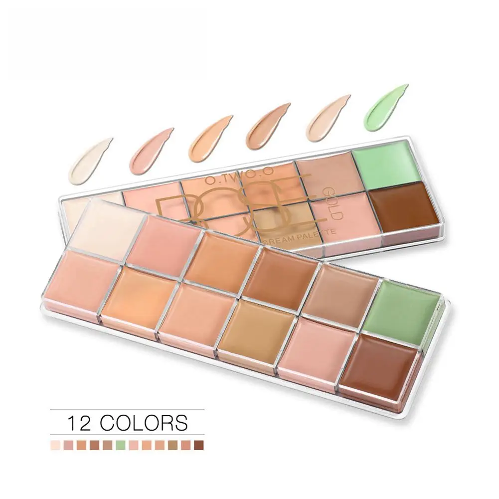 O. TWO. O Paleta De Corretivo Professional, 12 цветов, косметический Камуфляжный консилер, палитра, макияж для лица