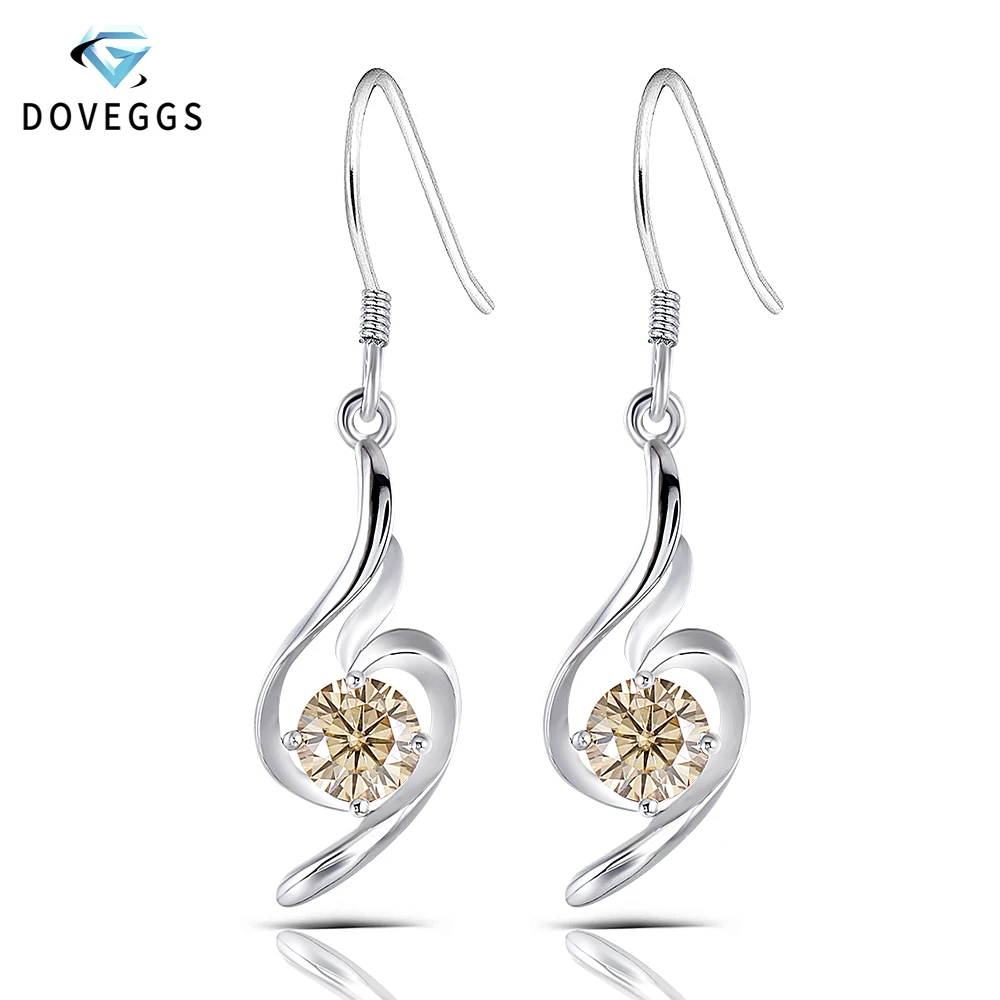 moissanite drop earrings (1