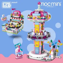 2019 LOZ Mini blocs aire de jeux machine à sauter voiture tamponneuse jouets A carrousel blocs en plastique éducatif bricolage Architecture modèle(China)