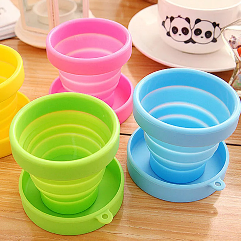 Factory sold 2016 Portable Silicone Retractable Folding Water Cup