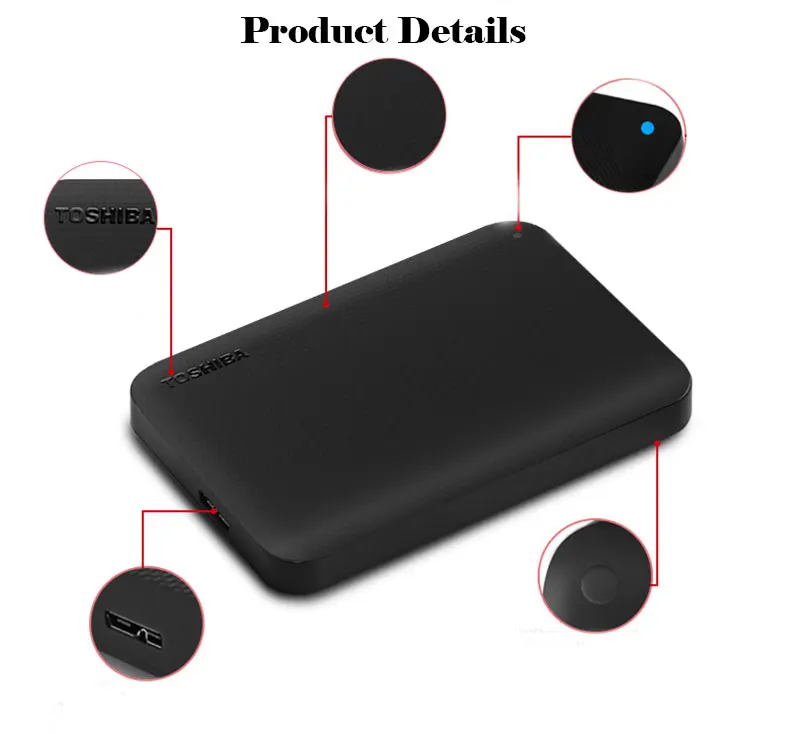 Портативный внешний жесткий диск Toshiba 1 ТБ 2 3 Disco Duro Externo HD Disque Dur Externe жесткие диски