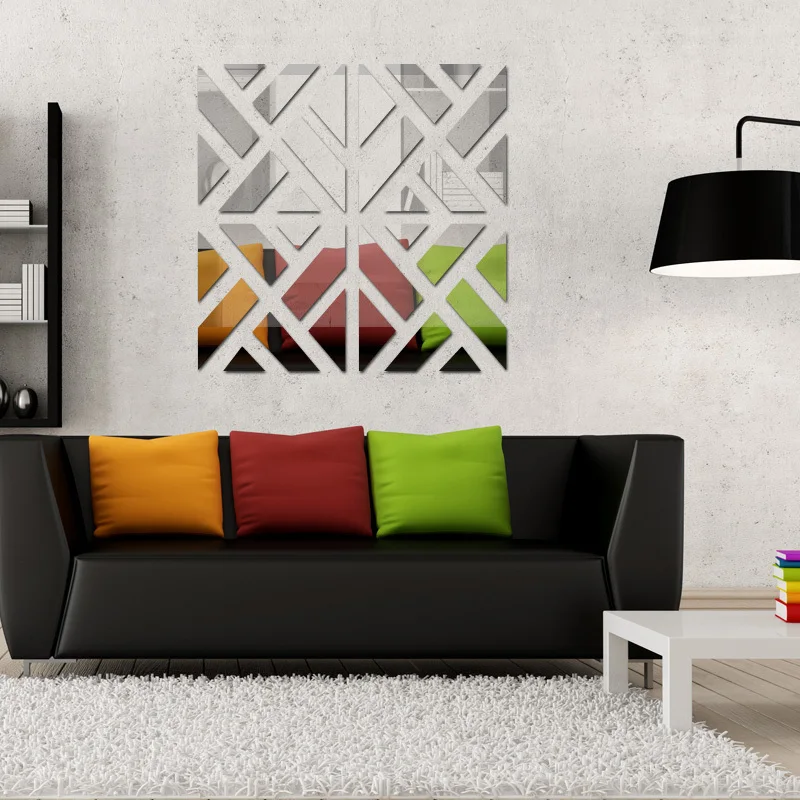 

hot sale Acrylic3d wall stickers large wall sticker home decor vinilos paredes diy mirror wall sticker modern free shopping