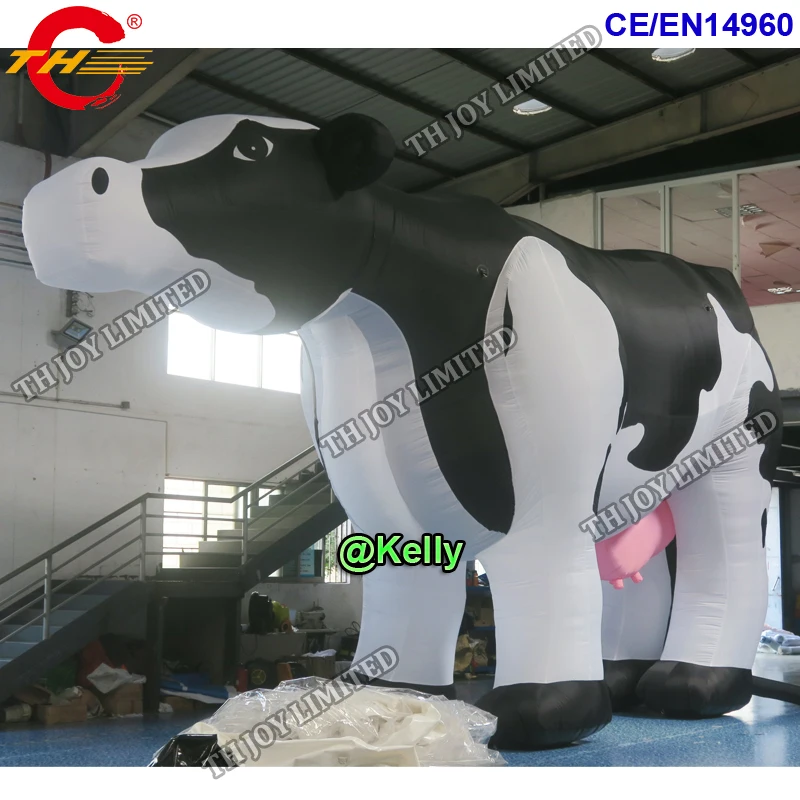 free shipping to door 5m high giant inflatable cow for sale, cheap