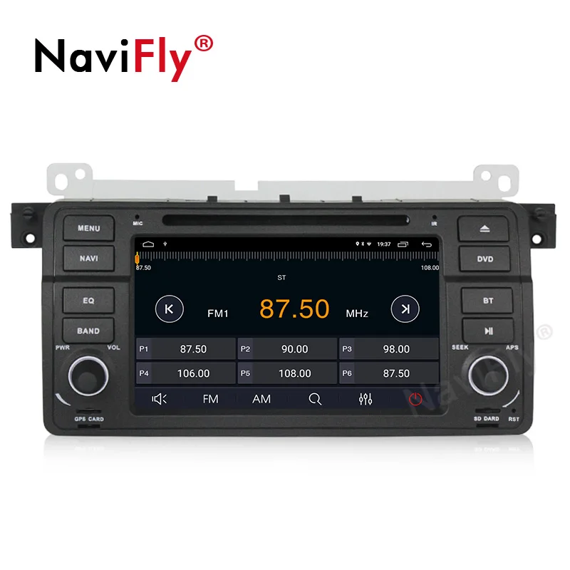 Perfect NaviFly 2G+32G Android 9.1 car dvd radio gps for BMW 3 Series E46 M3 1998-2005 Autoradio 1 Din Stereo System head unit WIFI BT 1