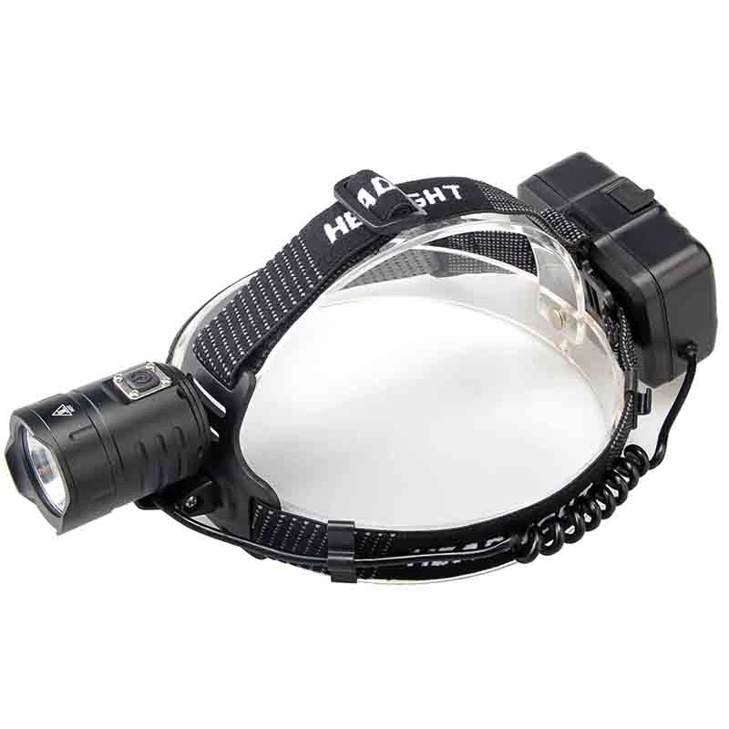 Xhp70.2 Headlamp Usb Charged Orange Peel Aluminum Cup Fixed Focus Headlamp Power Display Strong Headlamp - Цвет: Black