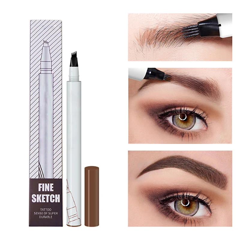 

3 Colors Microblading Eyebrow Tattoo Pen Sketch Liquid Eyebrow Pencil Waterproof Tattoo Eye Brow Pen Smudge-proof