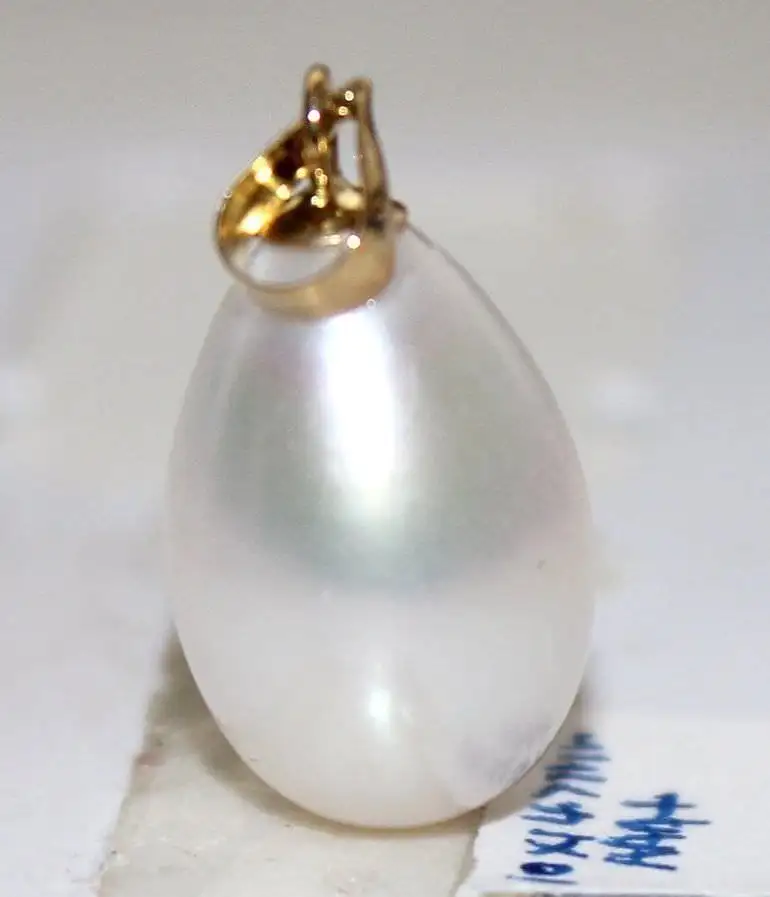 

Free Shipping >> HUGE 12-14MM NATURAL SOUTH SEA GENUINE WHITE PEARL PENDANT 14K