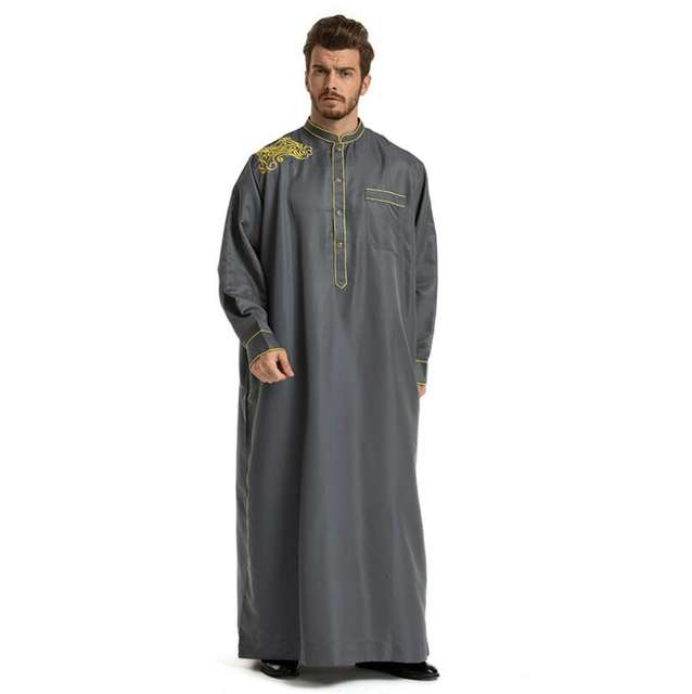 Thobe Arabic Islamic Abayas Indian Mens Dress