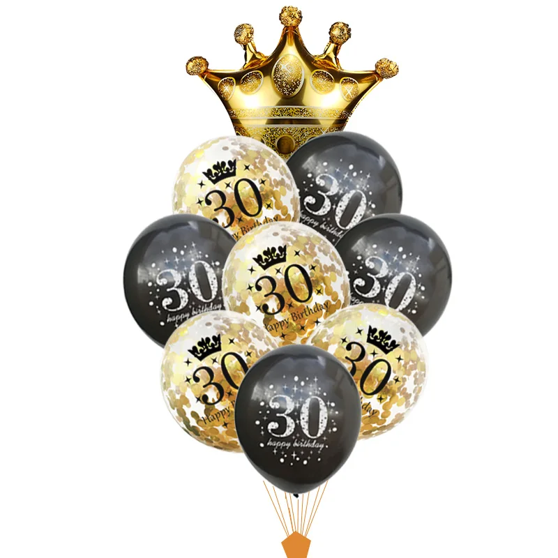 

30th Birthday Confetti Ballon Air Balls 30 Birthday Balloons Birthday Party Decorations Adult Balony Deco Helium Globos XN