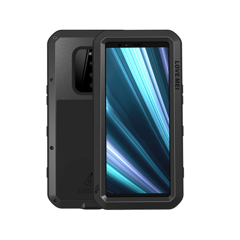 

Armor Aluminum Metal Armor Case For Sony Xperia 1 Case Heavy Duty Soft Silicone Shockproof Cover For Sony Xperia1 360 Full Coque