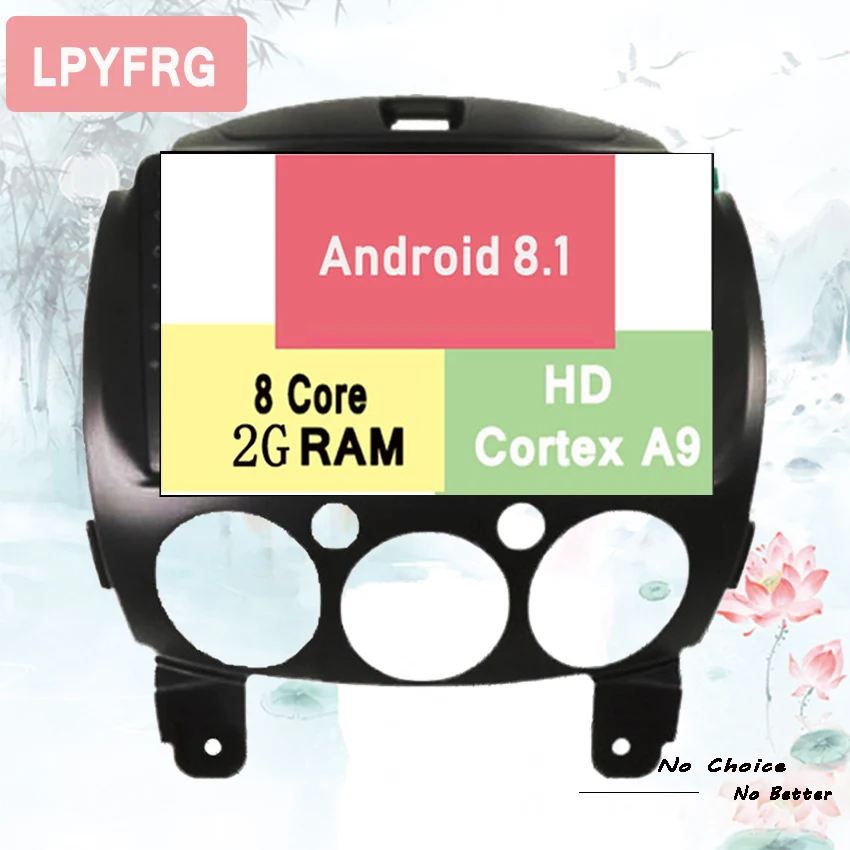 Perfect 2Din Android 8.1 Car DVD Player radio For Mazda 2 2007 2008 2009 2010 2011 2012 13 2014 GPS Navigation Multimedia Car PC Player 3
