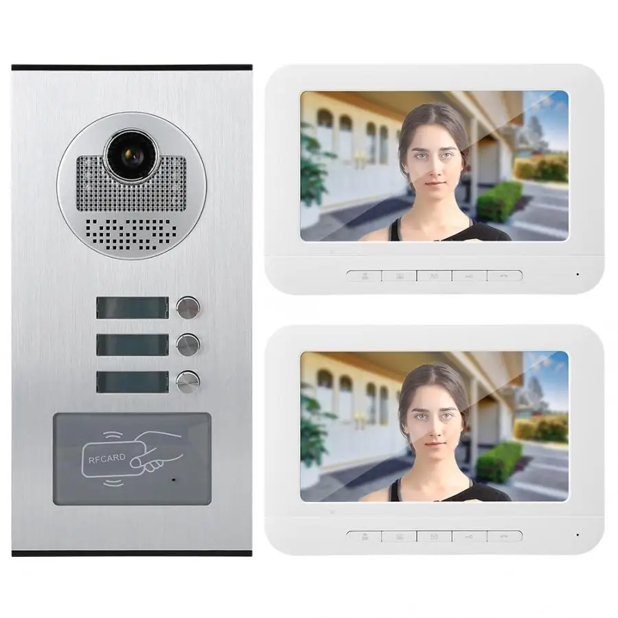 

7inches Video Intercom Doorbell Visual Intercom Door Phone RFID Camera waterproof smart door bell motion sensor bell