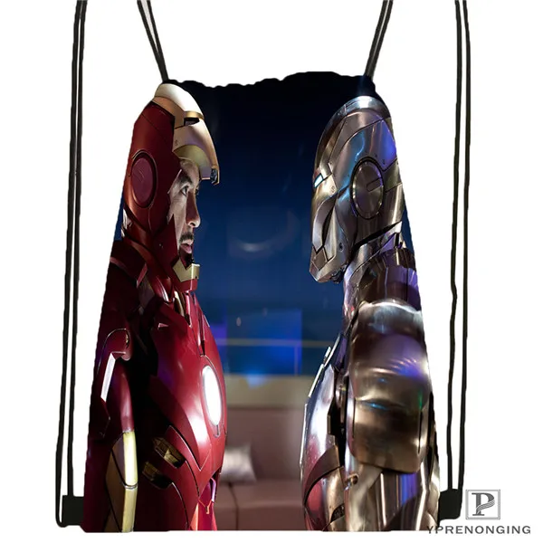 На заказ Мстители из комиксов Marvel Drawstring рюкзак сумка для мужчин и женщин милый рюкзак дети ранец(черная спинка) 31x40 см#180531-01-42 - Цвет: Drawstring Backpack