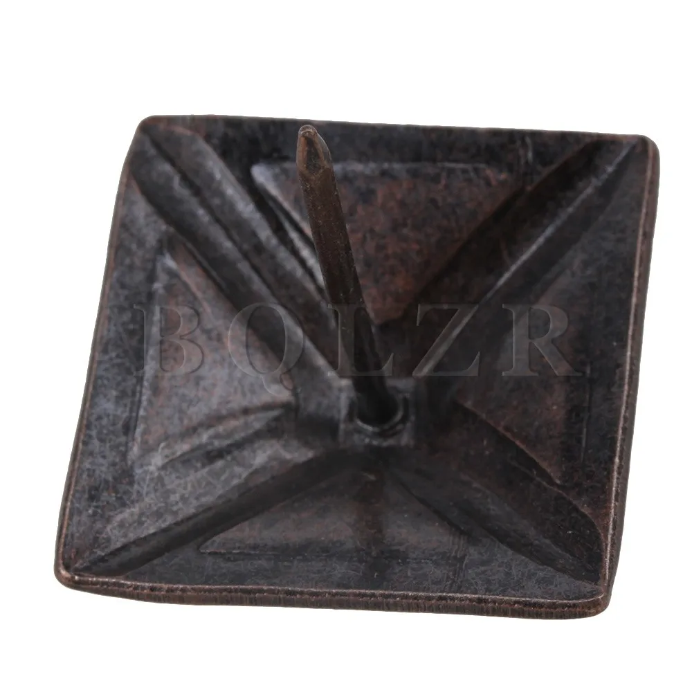 100xBQLZR 30x30mm Red Bronze Antique Square Upholstery Nails Tack Pyramid Studs Vintage Furniture 100xBQLZR 30x30mm Red Bronze Antique Square Upholstery Nails Tack Pyramid Studs Vintage Furniture