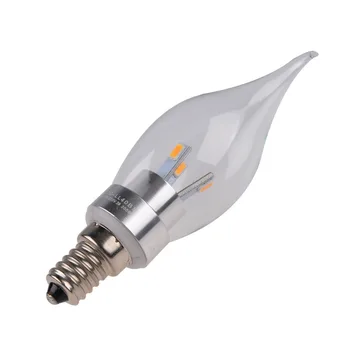 

E14 Screw SMD LED Candle Bulb Energy saving Light Lamp Warm White 3W Candelabra
